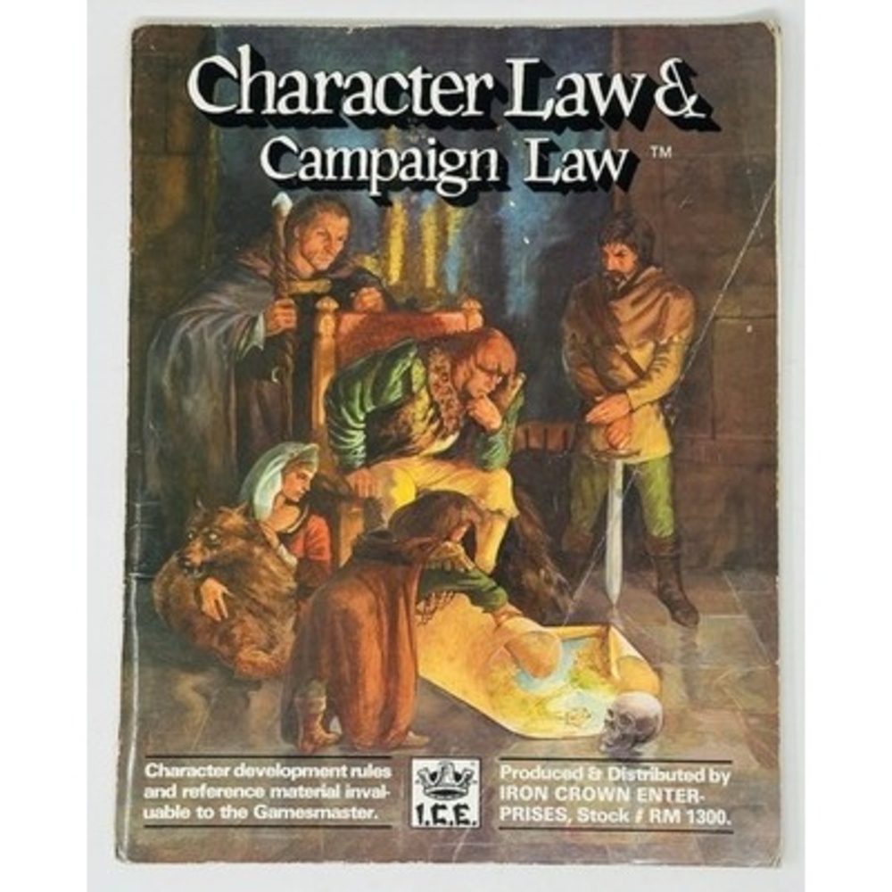 ICE Rolemaster 1300 Character Law Campaign Law TTRPG Fantasy Rulebook Softcover
